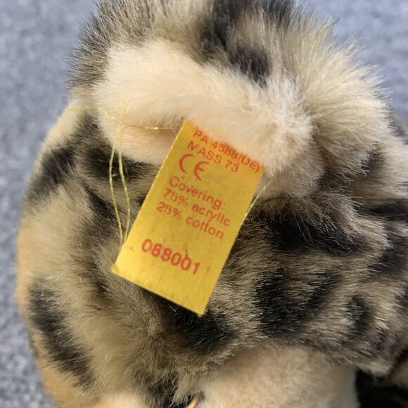 Steiff Leopard Cub Plush Stuffed Animal Toy Ear Button Tag & Paper 088001 - Picture 5 of 13